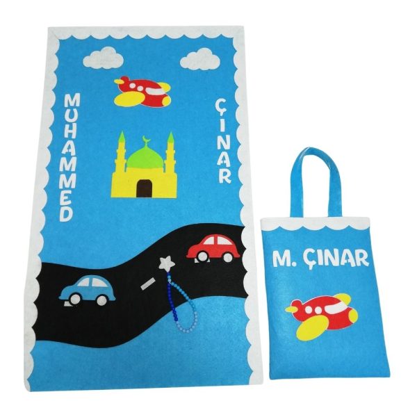 Seccade Takımı İsme Özel mavi