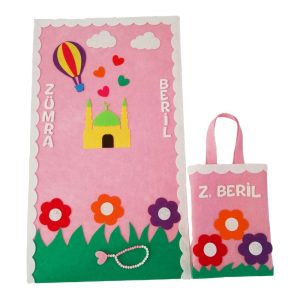 Seccade Takımı İsme Özel pembe