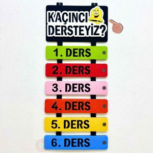 Kaçıncı Dersteyiz? Mıknatıslı İnteraktif Ders Panosu