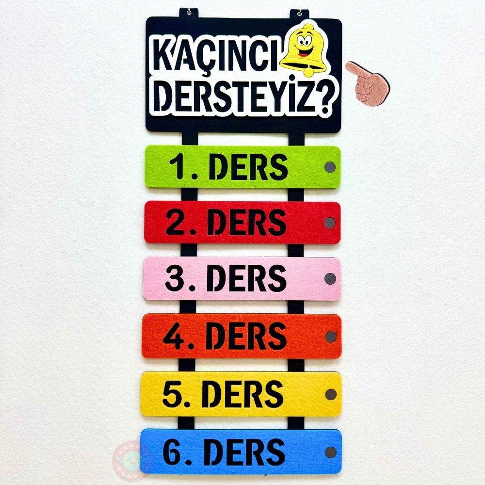 Kaçıncı Dersteyiz? Mıknatıslı İnteraktif Ders Panosu