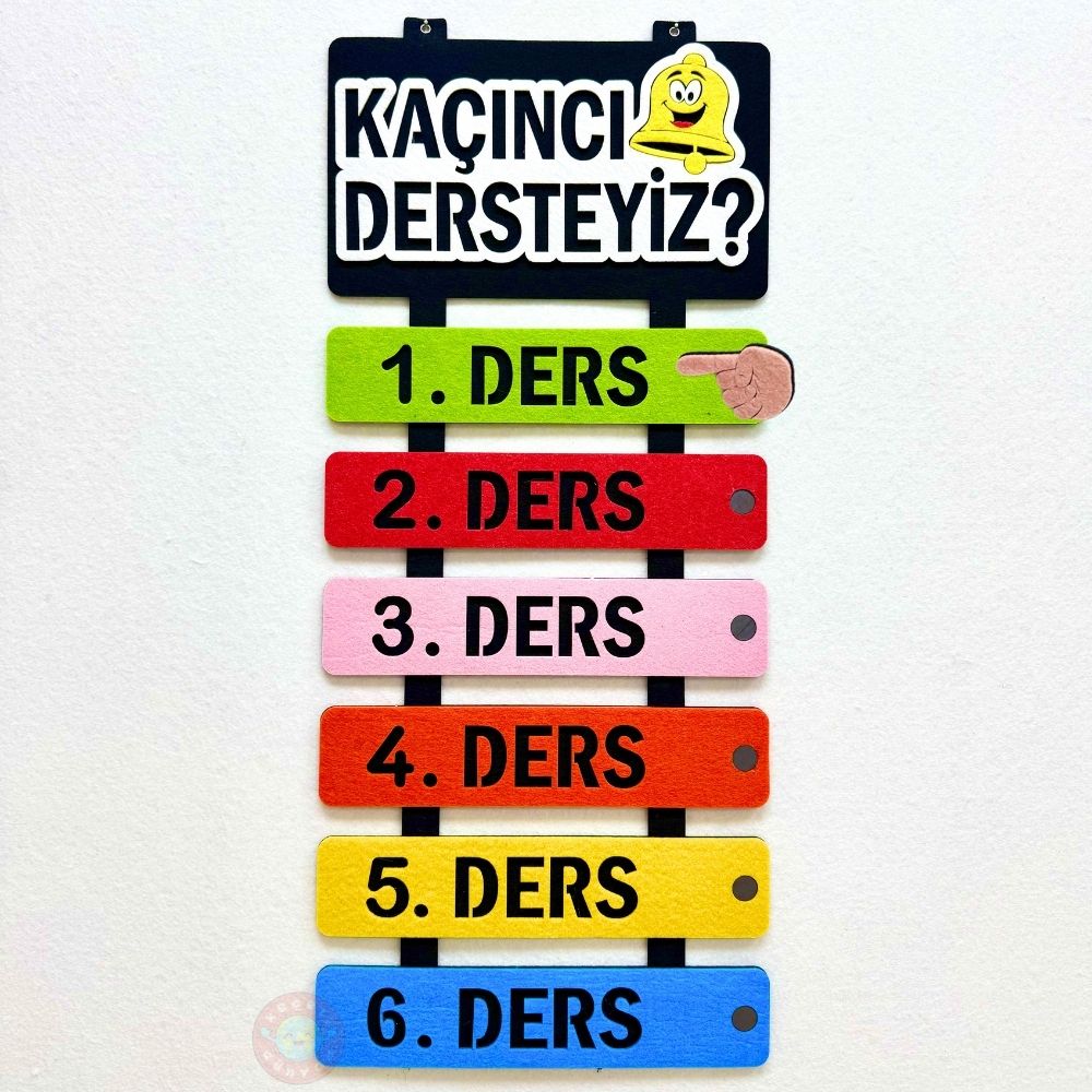 Kaçıncı Dersteyiz? Mıknatıslı İnteraktif Ders Panosu - Görsel 2
