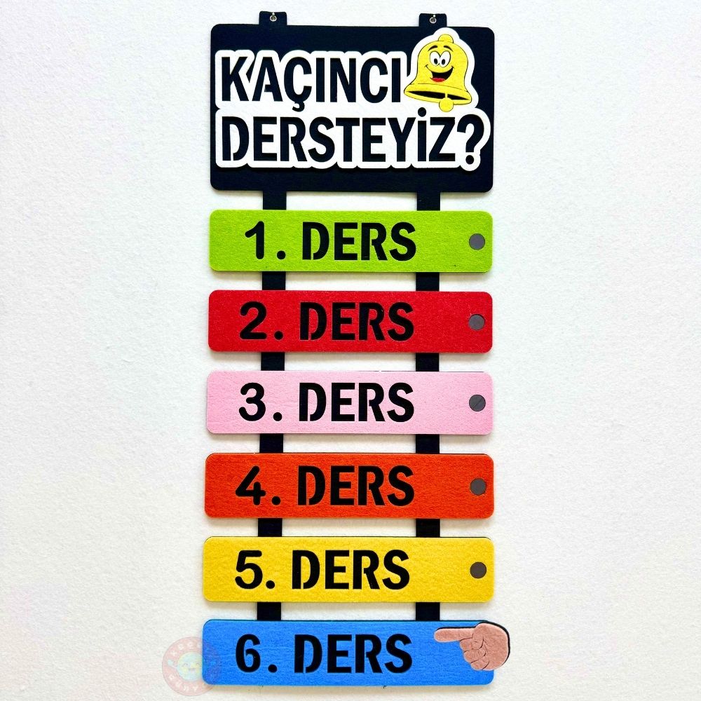 Kaçıncı Dersteyiz? Mıknatıslı İnteraktif Ders Panosu - Görsel 3