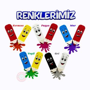 Renklerimiz – Renkleri Öğreten Keçe Eğitim Panosu